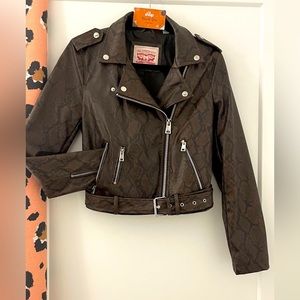 Levi's jacket Women BELTED FAUX LEATHER MOTO JACKET